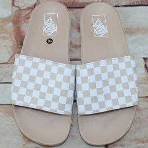vans rose slides